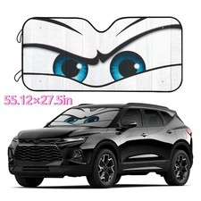 White Car Windshield Sun Shade With Big Cartoon Eyesfun Uv Block Guardfoldable White Car Windshield Sun Shade With Big Cartoon Eyesfun Uv Block Guardfoldable