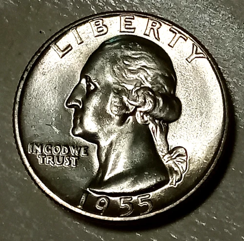 ▶ 1955 Washington Quarter 25¢  AU/UNC Silver