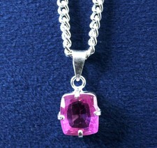 Pink Kunzite 11.05 Ct/11 mm Natural Cushion Gemstone Certified Pendant See Video