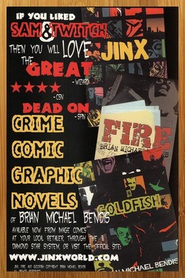 1999 Brian Michael Bendis Jinx Comics Print Ad/Poster Goldfish Fire Promo Art
