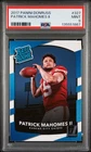 Patrick Mahomes II PSA 9 2017 Donruss Rated Rookie RC #327 Chiefs