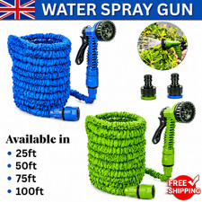 Expandable Garden Hose Pipe Anti Kink With 7 Function Water Spray Gun Magic Hose