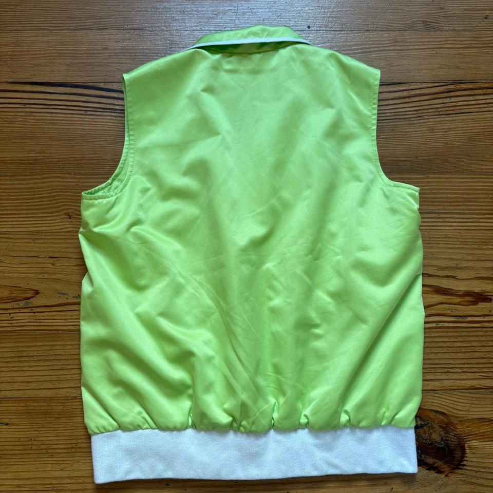 Ralph Lauren Golf lime green white pony accent full zip polyester vest SIZE S Foto 4 de 4