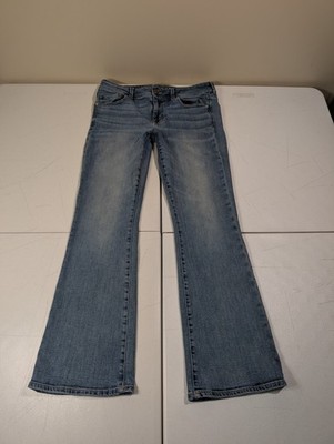 American Eagle Kick Boot Jeans Womens Size 12 (32W x 30L) Blue Stretch Denim