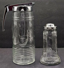 Syrup and Sugar Servers Extra Large Clear Glass Valira