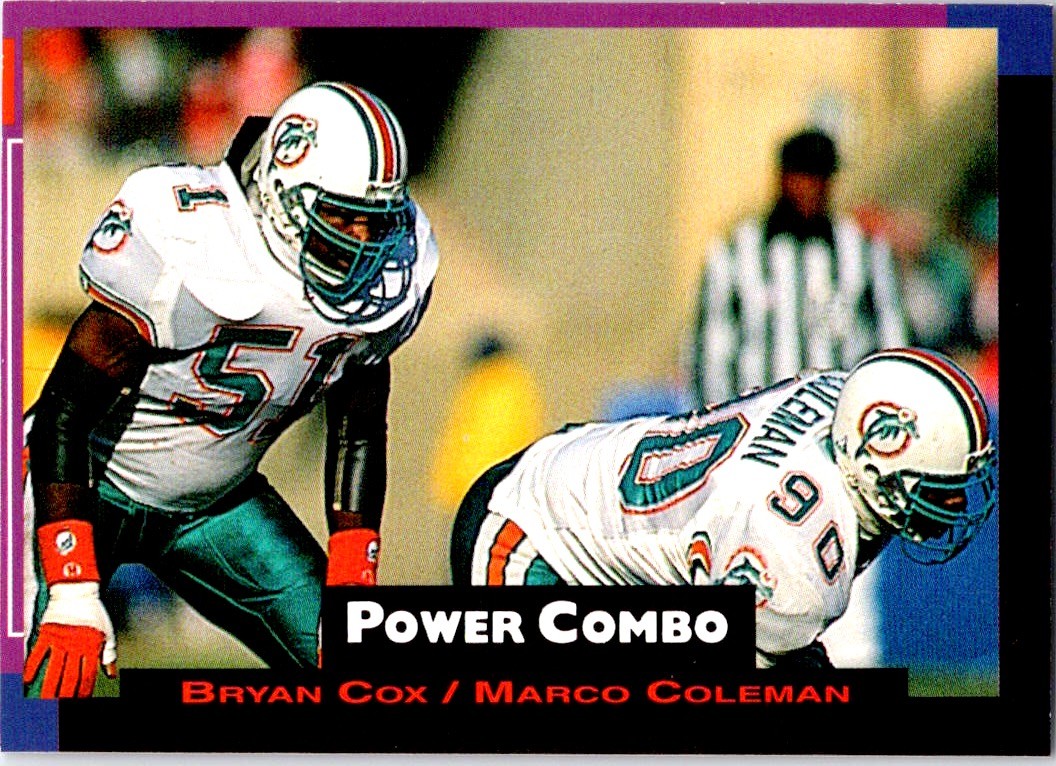 1993 Pro Set Power - Bryan Cox / Marco Coleman #10 - Near Mint or Better