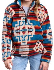 Roper Western Jacket Girls 1/4 Zip Aztec Gray 03-298-0250-6122 GY