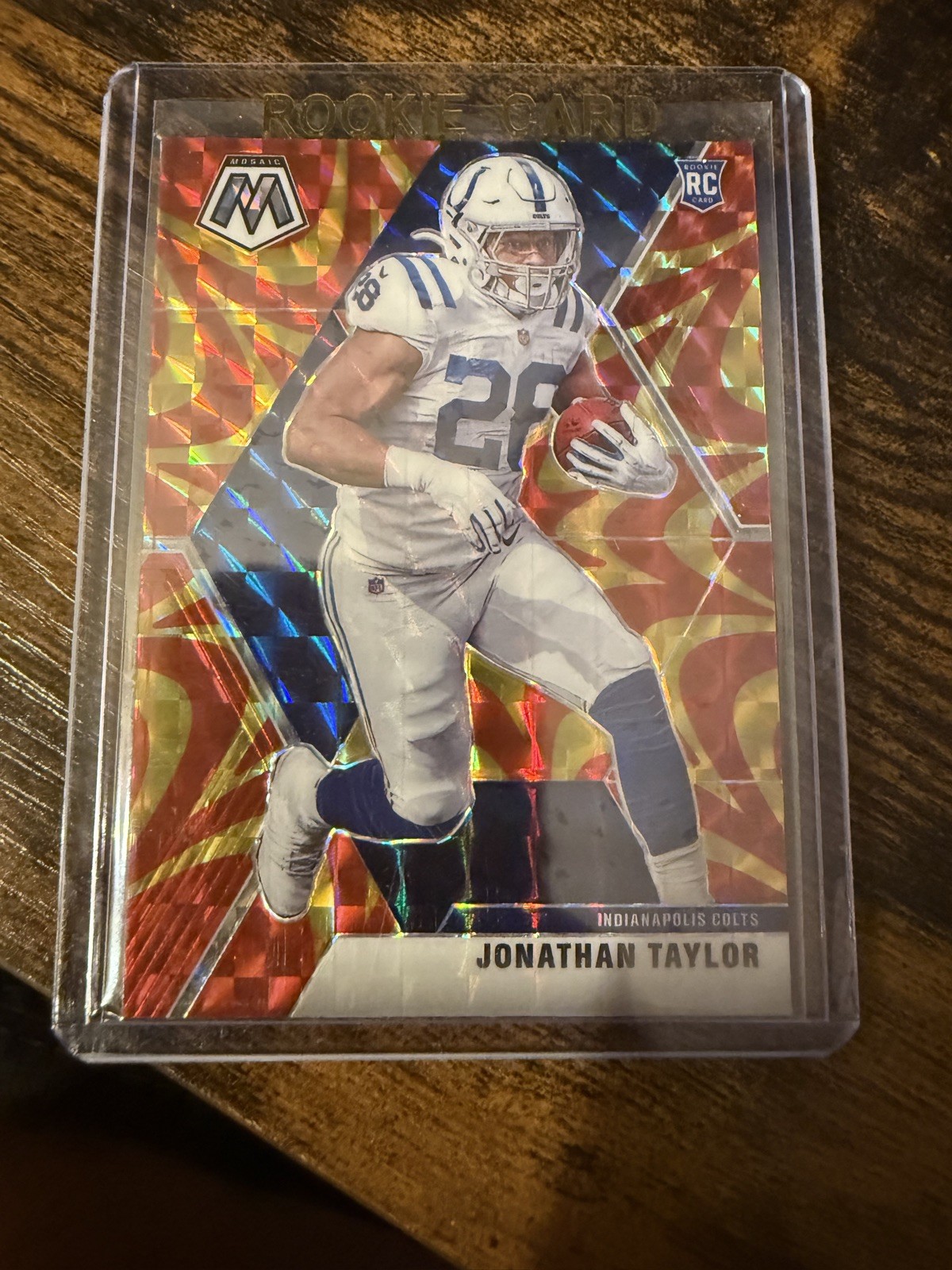 2020 Panini Mosaic - Jonathan Taylor #216 Mosaic Reactive Orange Prizm (RC)
