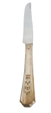 Wm A Rogers Stainless Steel Silver Plated Handle Dinner Knife 9" 