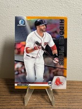 2020 Bowman Chrome JD Martinez #HF-JDM Hidden Finds Orange Refractor /25 Red Sox