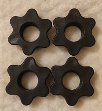 4x Dumbbell Black Spinlock Collars Weight Nut Barbell Bar Clips Spin Lock Screw
