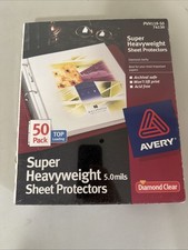 Avery 74130 Easy Load Super Heavyweight Sheet Protector, 50 Pack Diamond Clear