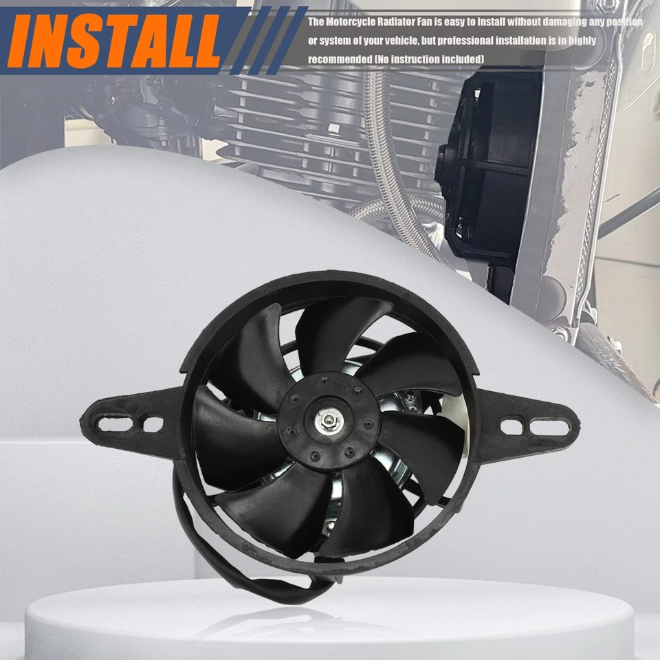 300cc Motorcycle Engine Cooling Fan Enduro Radiator Fans Electrofan 12v Pitbike Foto 4 de 4