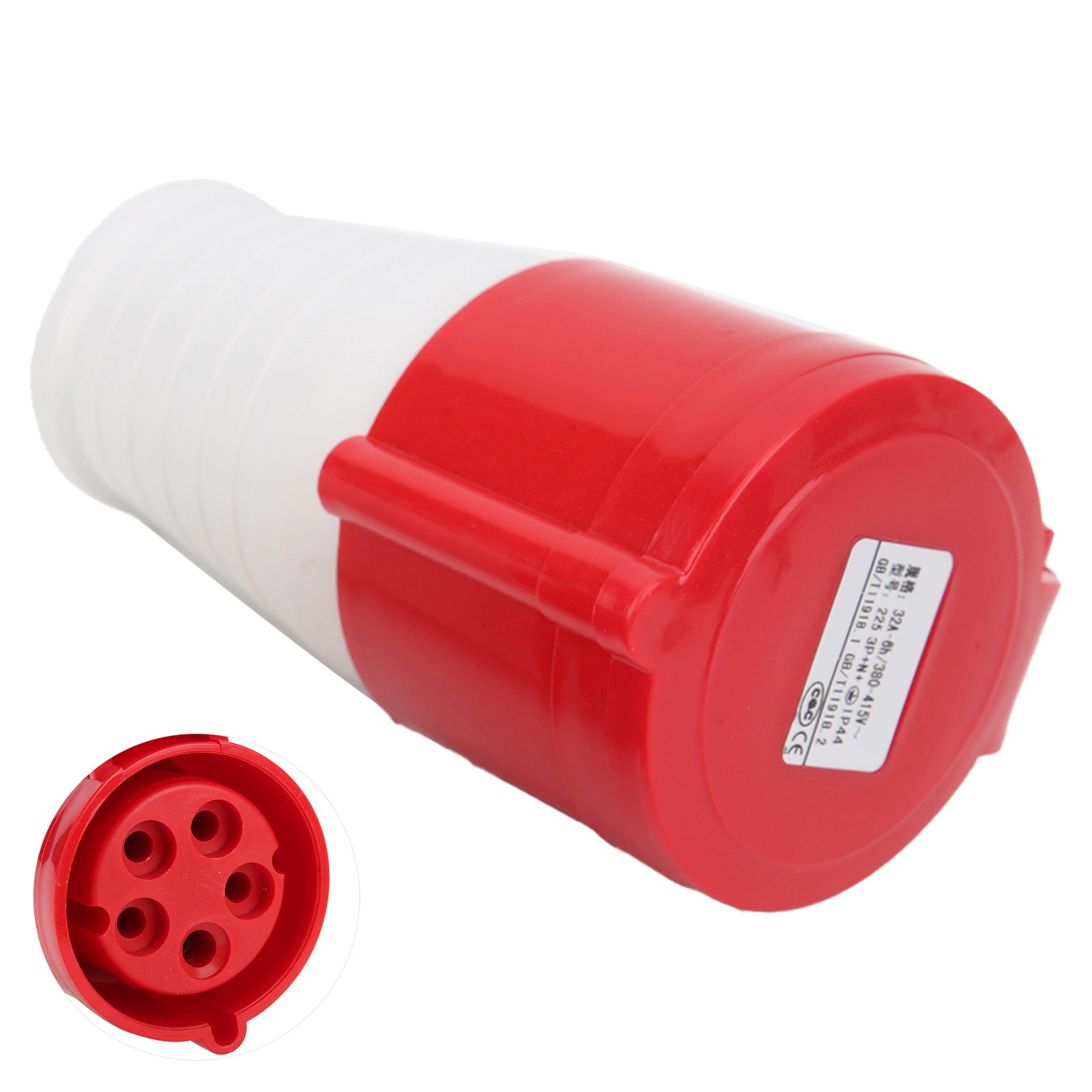 5 Pin Industrial Connector Plug Ip44 Waterproof 380‑415V 32A 3P+N+E For Ag HEN