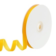 0.35" x 10 Yard Ribbon Single Faced Velvet Spool for DIY Yellow