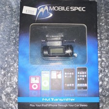 Mobilespec FM Transmitter Blue LCD Digital PLL 12V for iPod iPhone Nano Touch