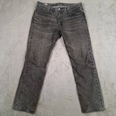 Levis 502 Jeans Herren W36 L32 Grau Premium Straight Leg Denim Freizeit Big E