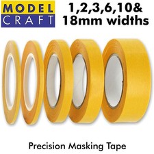 PRECISION MASKING TAPE 1-18mm width 18m Airbrush Detailing Art DIY ModelCraft