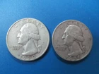 TWO EXCELLENT WASHINGTON SILVER QUARTERS - 1950 AND 1950-D