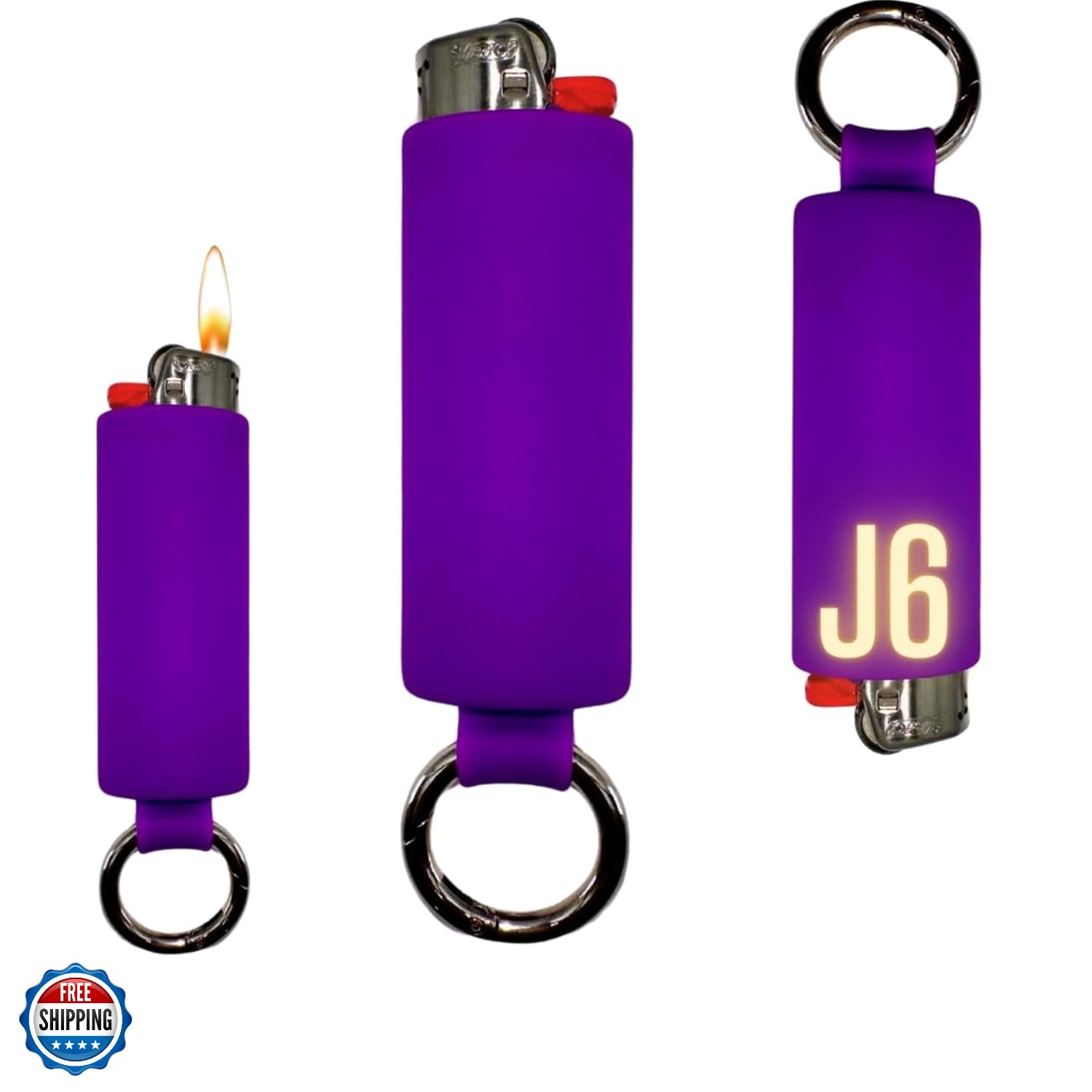 Holder For J6 Bic Lighters. Keychain Lighter Case. Silicone Keychain ...