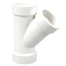 Charlotte Pipe 4 in. x 4 in. x 2 in. DWV PVC Wye Reducing Fitting
