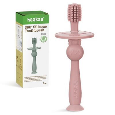 360° Baby Toothbrush with Suction Base - Gentle Cleaning for Infant Self-Brus...
