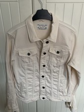 Fat Face Women's Denim Jacket Size 10, Cream