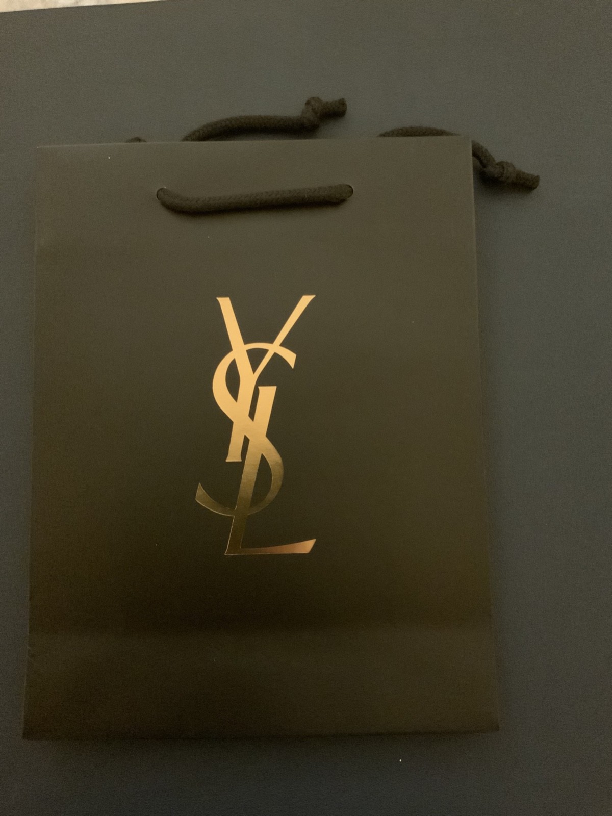 Sacchetto regalo carta Yves Saint Laurent YSL NERO ORO NUOVO
