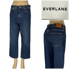 Everlane The Way High Gardener Jean Size 29 Wide Leg Cropped Organic Cotton