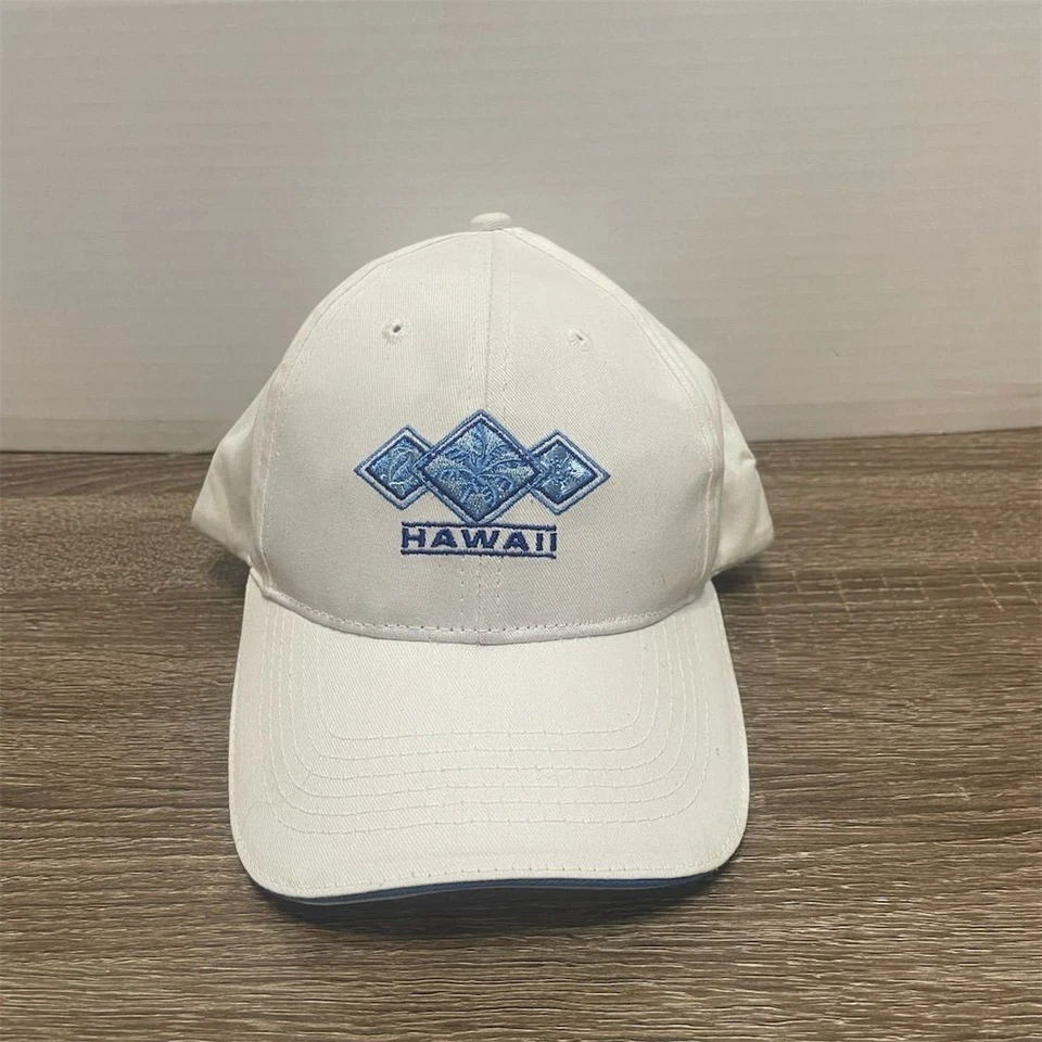 Hawaiian Island Hat Surfware White Adjustable Baseball Cap Unisex - Image 1 of 4