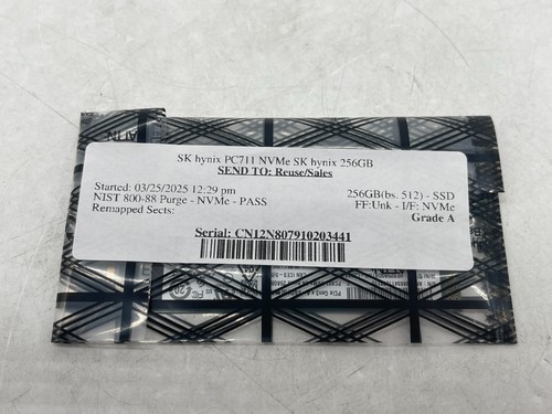 SK Hynix PC711 256GB M.2 NVMe Internal Solid State Drive GRADE A FREE S/H - Picture 4 of 4
