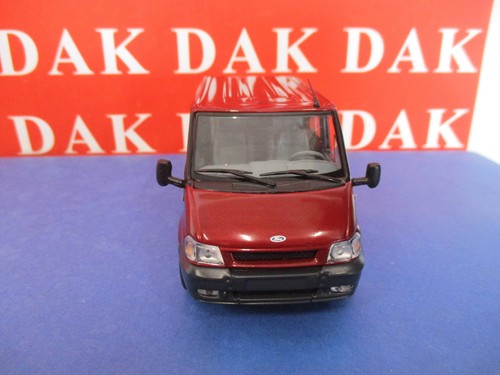 Die cast 1/43 Modellino Minibus Van Ford Transit MK.6 Red Met 2001 by Minichamps - Foto 3 di 6