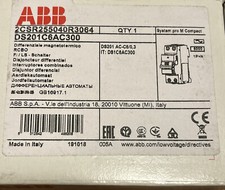 ABB DS201 Circuit Breaker 1P+N AC-300mA DS201C6AC300 2CSR255040R3064 C6 AC300