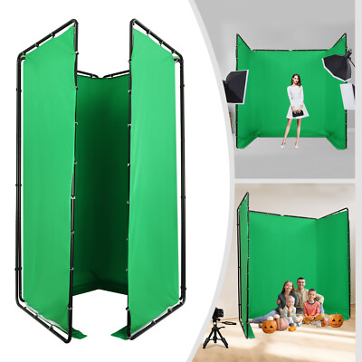 13.12*7.87ft Photography Backdrop Stand Kit with Green Cloth For Photo Studio