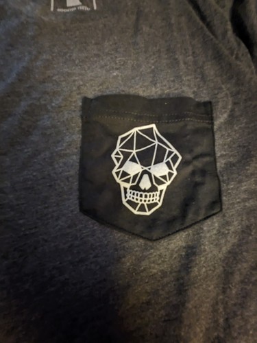 Death Battle White Skull pocket tee Size Medium - Picture 2 of 3