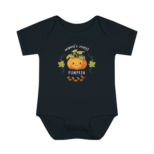 Mommas Pumpkin Baby Bodysuit, Fall Baby One Piece, Cotton, Pumpkin Design - Picture 13 of 15