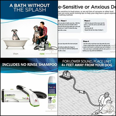 Bissell BARKBATH QT – QuietTone Grooming System, 2nd Gen Portable Dog