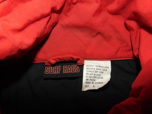 Vintage Surf Rags Nylon Windbreaker Jacket YOUTH Size Large 16-18 - Picture 7 of 7