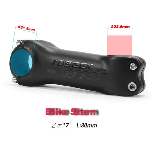 Ultra-light Carbon Fiber Stem 6/17 Degrees Road MTB Bike Bicycle Accessories - Picture 14 of 38