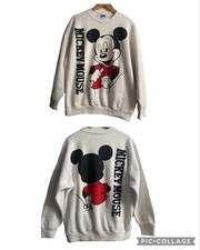 Vintage 80's Mickey Mouse Sweatshirt XL Disney Character Made in USA Crewneck