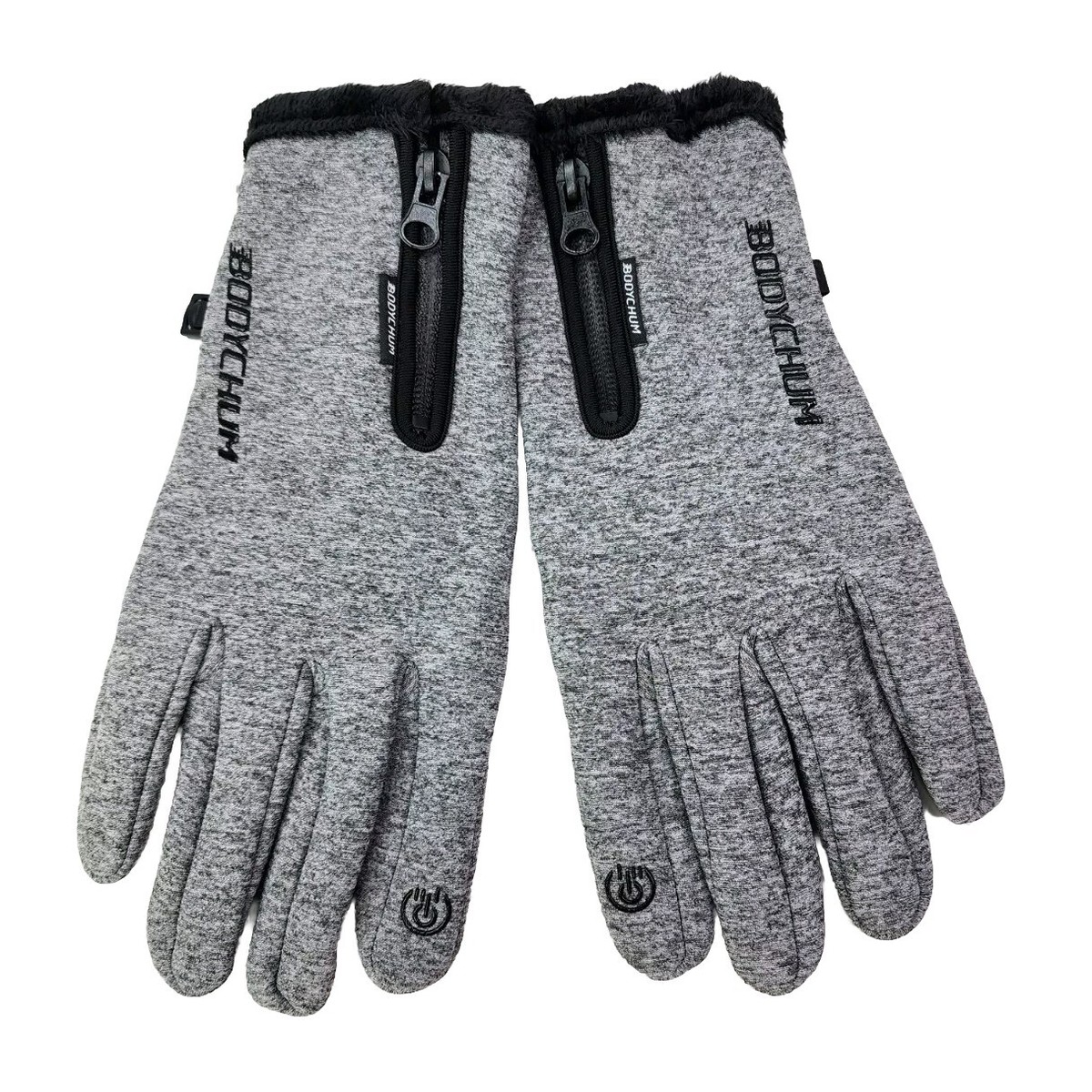 Bodychum Womens Gray And Black Winter Gloves Size Extra Large