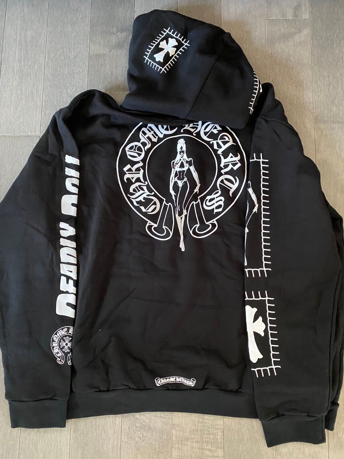 Chrome Hearts Miami Exclusive Deadly Doll Hoodie Black Men Size 2XL NEW 🚚✅