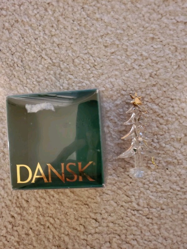 Dansk Glass Christmas Tree Ornament 
