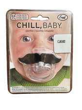 NEW Chill, Baby Mustache Pacifier 0-6 Months BPA Free Funny Binky Gag Gift