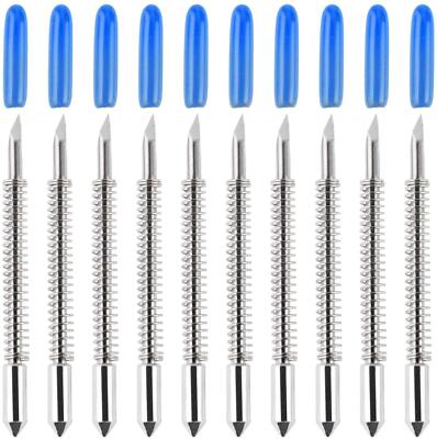 60 Degree Vinyl Cutter Blades Lettering For Graphtec Cutting Plotter Blue Cap