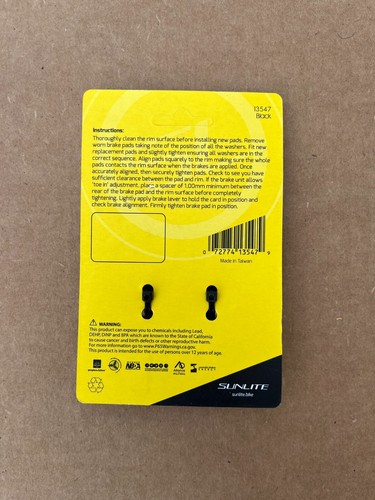 Cycling - Biking Box Case of 25 sets 13547 Sunlite Threaded post brake pads 70mm - Picture 5 of 5
