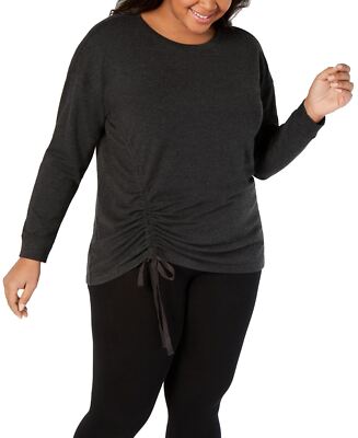 Ideology Women's Plus Size Ruched-Side Blouse Pullover Shirt Top 2X
