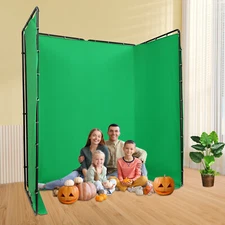 13.12*7.87ft Photography Backdrop Stand Kit with Green Cloth For Photo Studio US