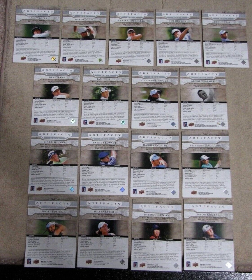 2021 Artifacts Golf PGA LPGA (Pick Choose Complete) - Image 2 of 2