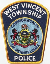 West Vincent Township Police Pennsylvania PA Patch 